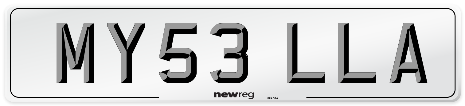 MY53 LLA Number Plate from New Reg